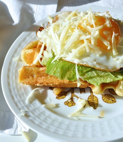 a wafle s vajcom