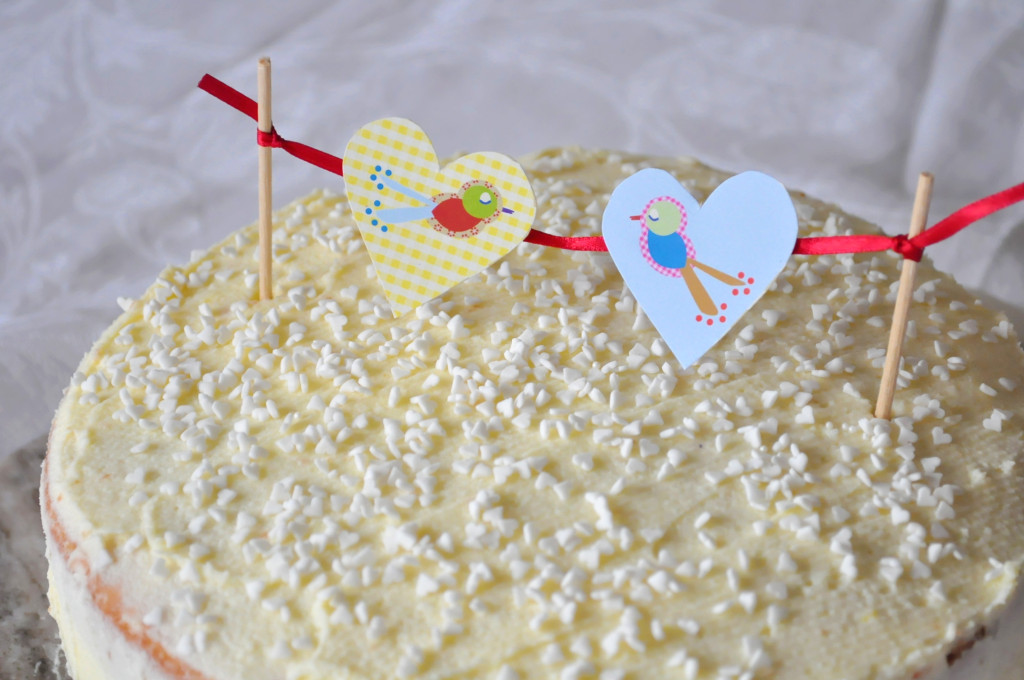 a torta srdiečka na vrchu